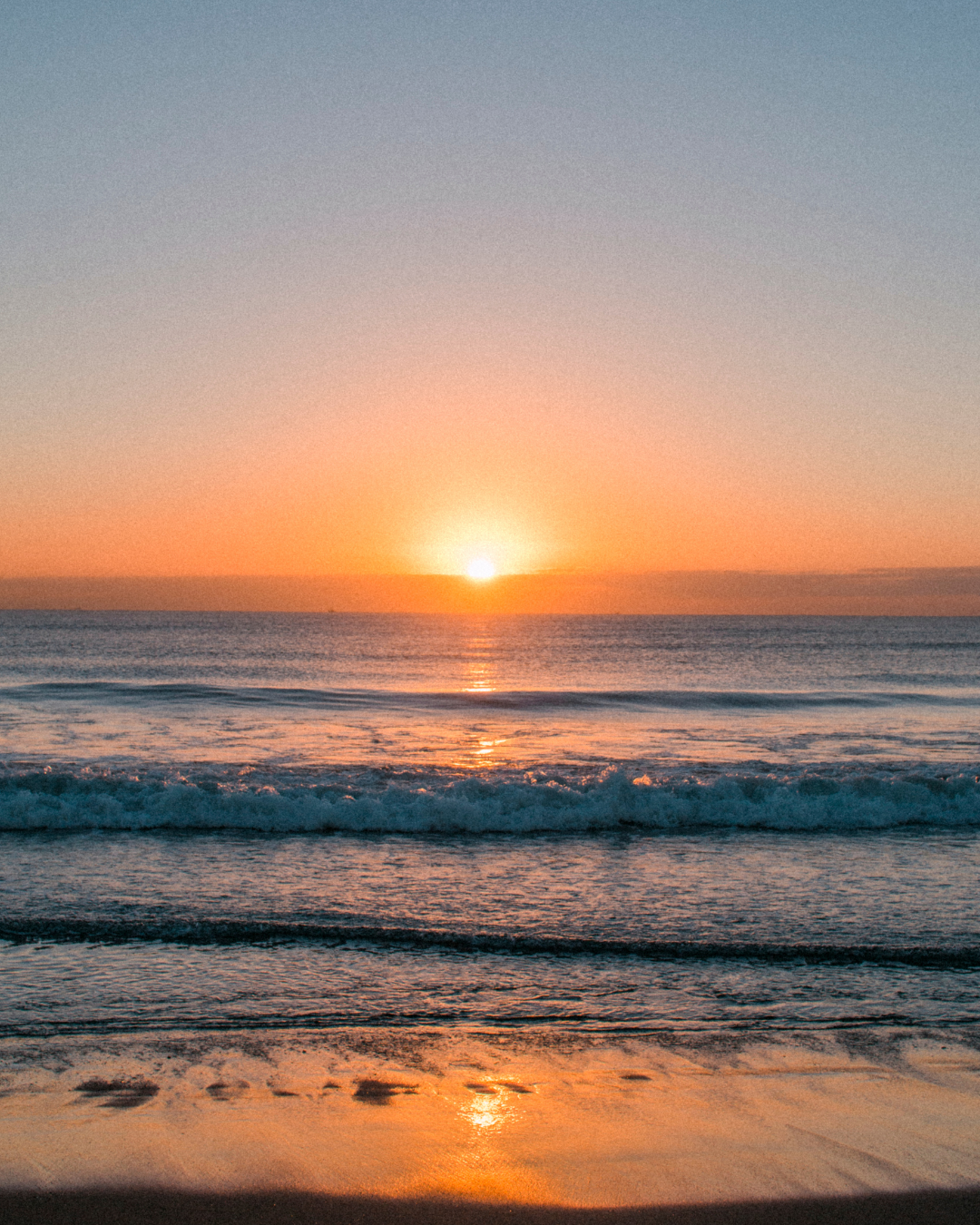sunset over the ocean
